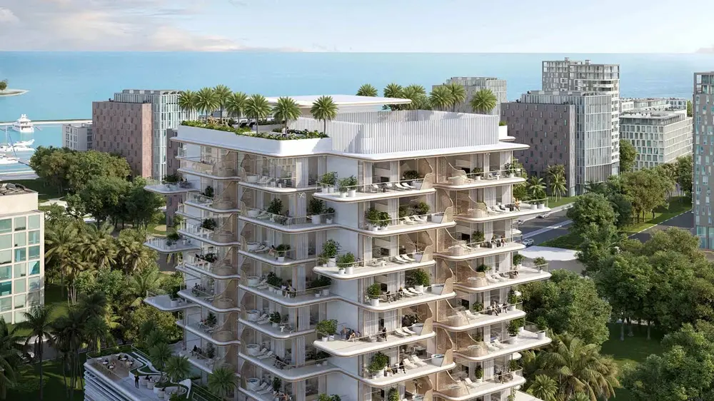 Sunset Bay at Dubai Islands by Imtiaz Developers, an off-plan project offering luxurious waterfront apartments with excellent investment potential in Dubai.