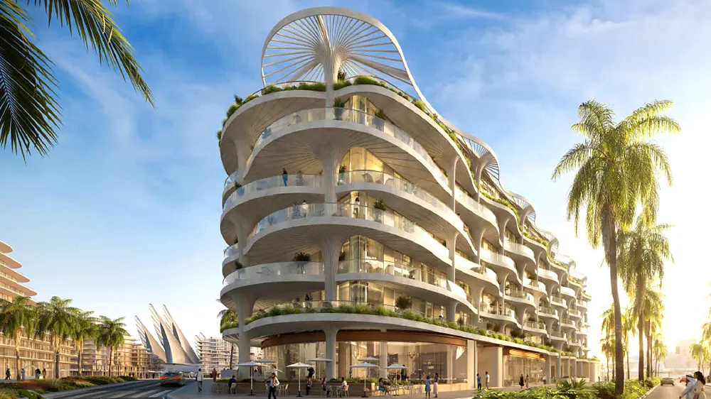 Luxury beachfront apartments at Mamsha Palm, Saadiyat Island, Abu Dhabi by Aldar Properties.